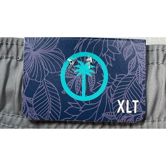 Trinity Coast Mens Size XLT Swim Trunks w Drawstring Waist Colorblock Gray Black - Picture 12 of 13